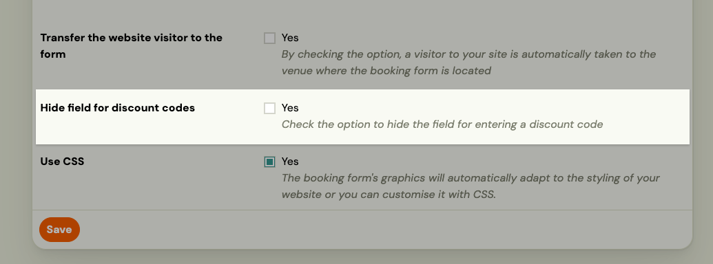 Screenshot — booking widget faq