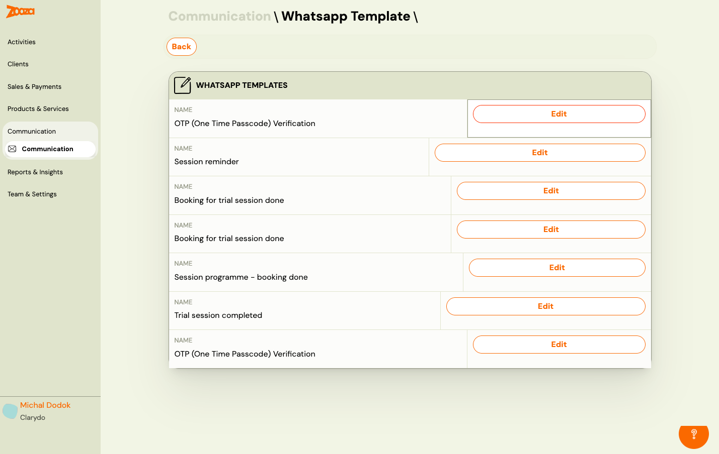 WhatsApp templates