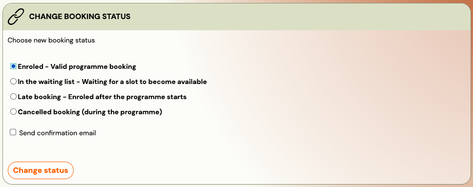 Screenshot — late bookings