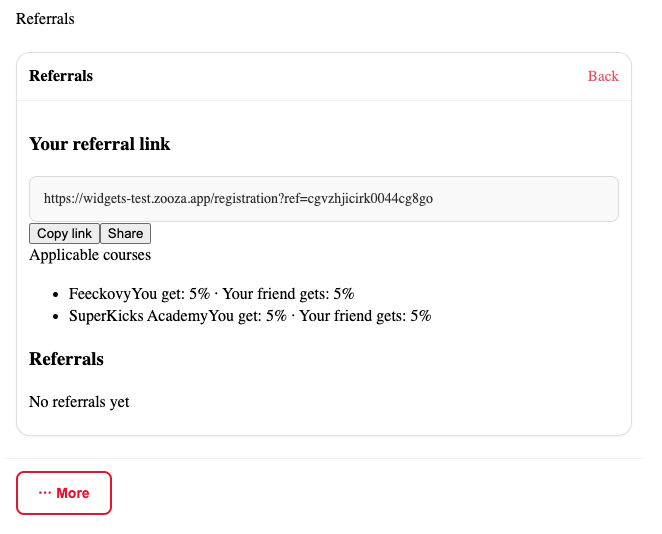 Screenshot — referral program client profile detail