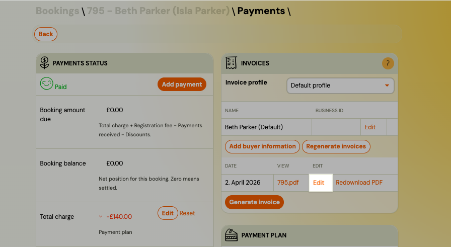 Screenshot — payments and billing faq
