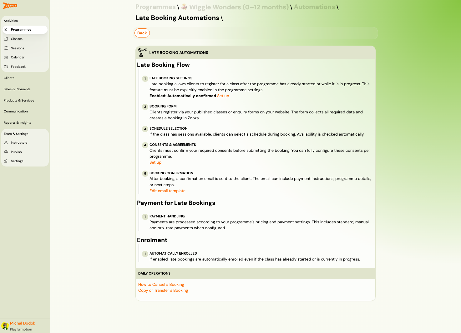 Late Booking Automations