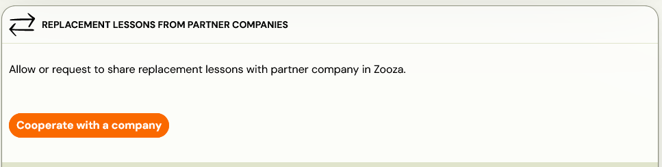 Cooperate with a company button
