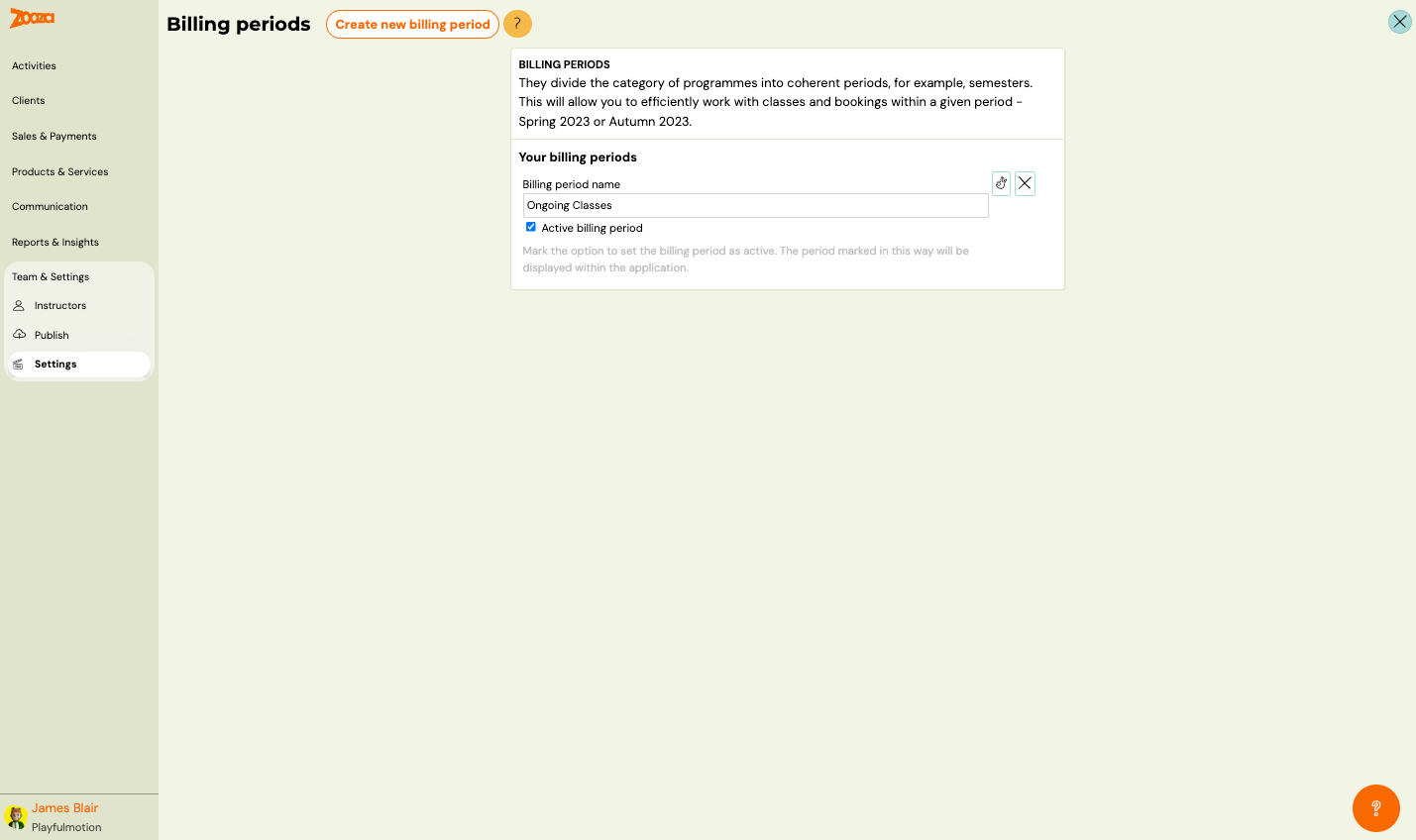 Billing periods