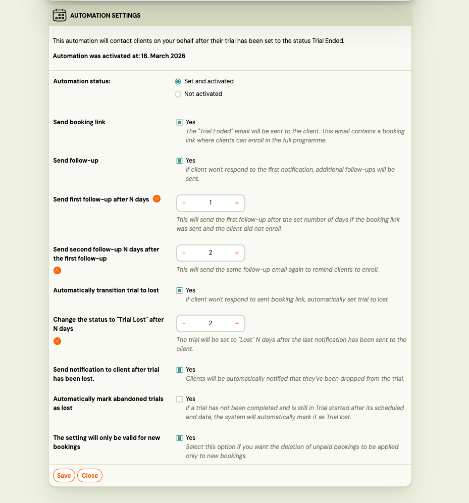 Screenshot — trials faq
