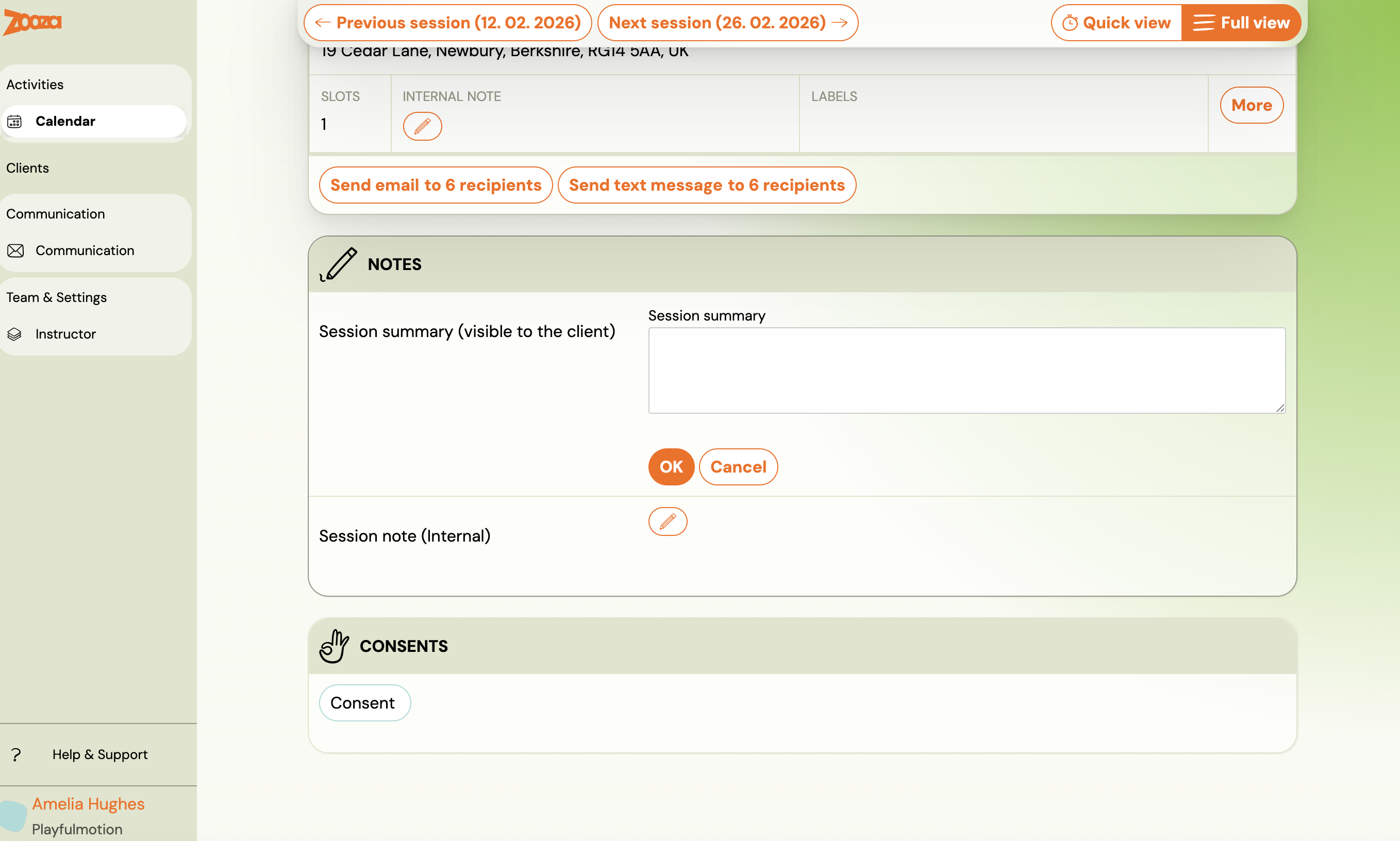 Screenshot — zooza 101 instructors
